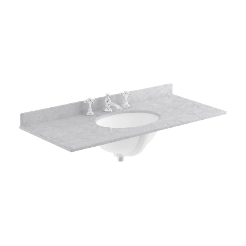 Bayswater - Grey Marble Top Furniture Basin 1000mm Wide 3 Tap Hole