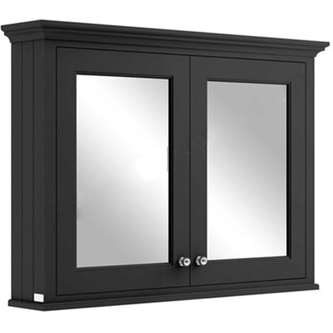 Bayswater Matt Black Bathroom Cabinet 750mm High x 1050mm Wide