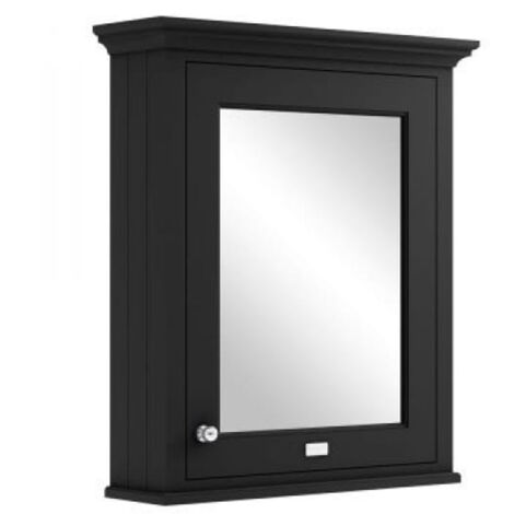 Bayswater Matt Black Bathroom Cabinet 750mm High x 650mm Wide