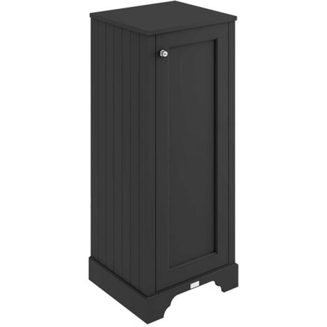 Bayswater Matt Black Tall Boy Storage Unit 465mm Wide