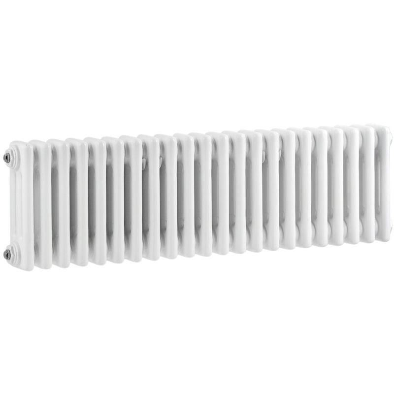 Bayswater - Nelson 3-Column Horizontal Radiator 300mm High x 1011mm Wide White