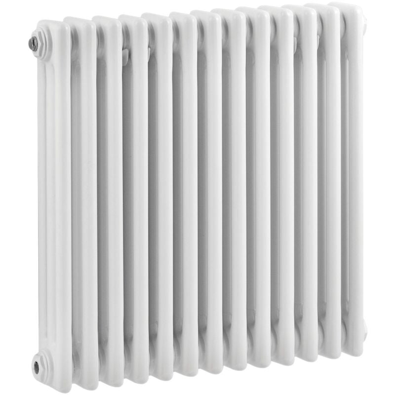 Bayswater - Nelson 3-Column Horizontal Radiator 600mm High x 606mm Wide White