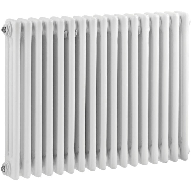 Nelson 3-Column Horizontal Radiator 600mm High x 786mm Wide White - Bayswater