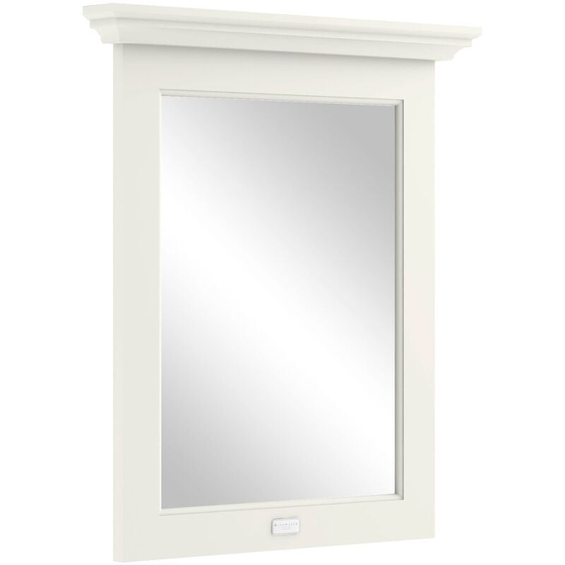 Bayswater - Flat Bathroom Mirror 600mm Wide - Pointing White