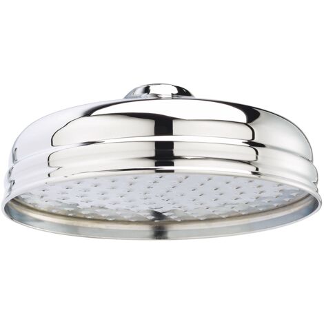Bayswater Traditional 8 Inch Apron Fixed Shower Head Chrome