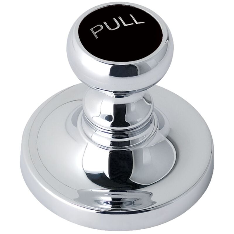 Traditional Pull-Up Basin Waste Black/Chrome - Unslotted Only Suitable for 3 Tap Hole Basins with No Overflow - Bayswater