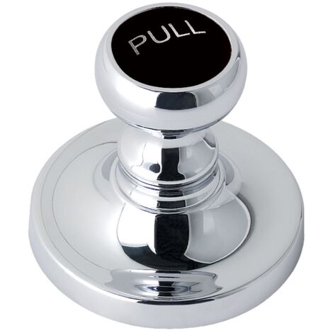 Bayswater Traditional Pull-Up Basin Waste Black/Chrome - Unslotted Only Suitable for 3 Tap Hole Basins with No Overflow
