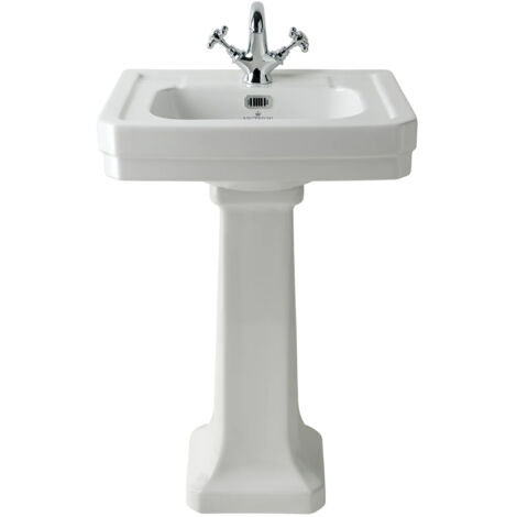 Bayswater Victrion Basin with Full Pedestal 550mm Wide 1 Tap Hole