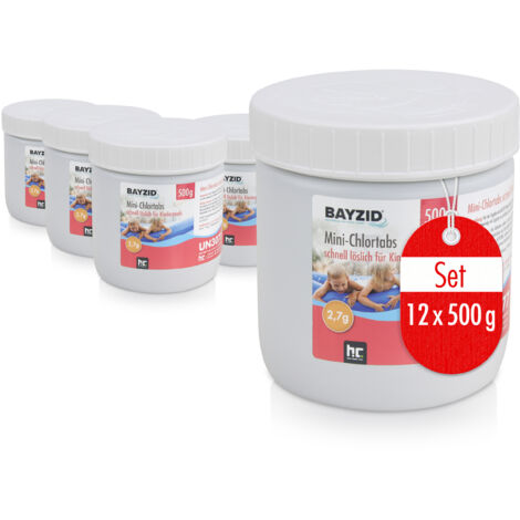 BAYZID 500 g BAYZID® Mini - Pastilles de chlore 2,7 g pour petites piscines 6 kg (en)
