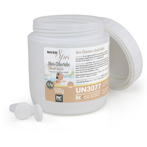 BAYZID 500g Mini pastilles de chlore BAYZID® SPA à dissolution rapide 0.5 kg (en)