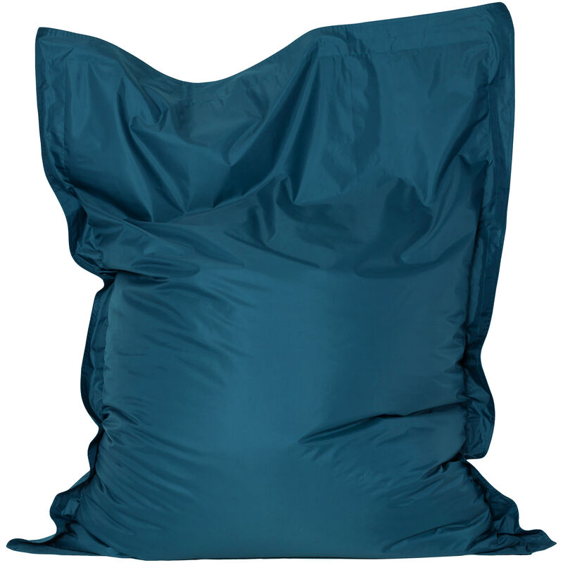 Bazaar Bag Coussin de Sol Pour Pouf Géant - Vert Sarcelle, 180cm x 140cm, Textile Tissé, Résistant à l’eau, Poufs d’intérieur et d’extérieur - Vert