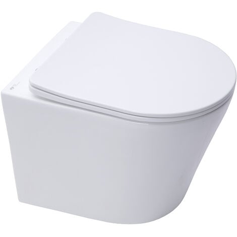 BB LOFTY Wand-WC kurz 48cm mit SoftClose TakeOff WC-Sitz, weiß