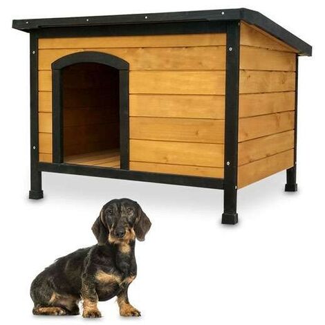 Bb-Loisir – Niche chien en bois de pin haute qualité – Toit pliant – Dimensions 86 x 62 x 60 cm – Protection contre l'humidité et le froid