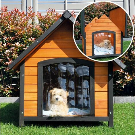 Bb-Loisir – Niche chien en bois de pin résistant aux intempéries – Toit pliable – Dimensions 111 x 97 x 101 cm – Accès pratique pour nettoyage