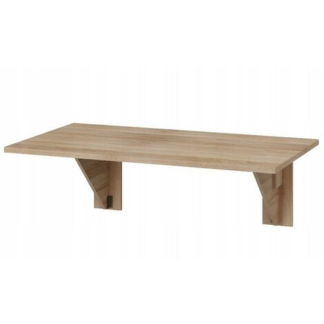 Bb-Loisir – Table murale pliable 130x70 cm – Étagère rabattable en chêne sonoma – Panneau stratifié 16 mm – Optimise l'espace cuisine