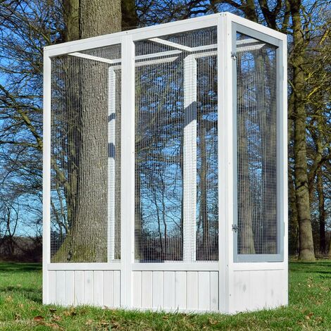Bb-Loisir – Volière cage à oiseaux en bois de pin 52 x 114 x 136 cm – Extension pour volière Luise 310 – Fixation flexible aux portes