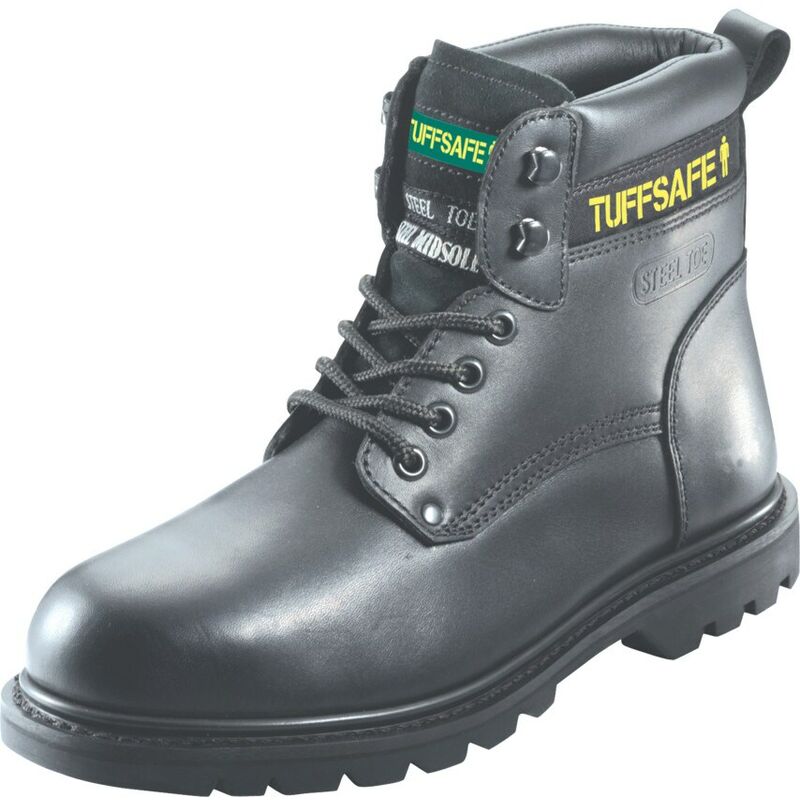 BBB02 Welted Men's Black Safety Boots - Size 6 - Tuffsafe