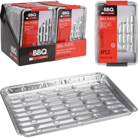 BBQ 4 GROTS GRILL en aluminium 24x16cm