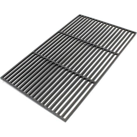 BBQ Carrée 54 x34 cm en Fonte Barbecue Charbon de bois/à gaz Grillade Cuisson Terrasse Jardin  Viande Légumes