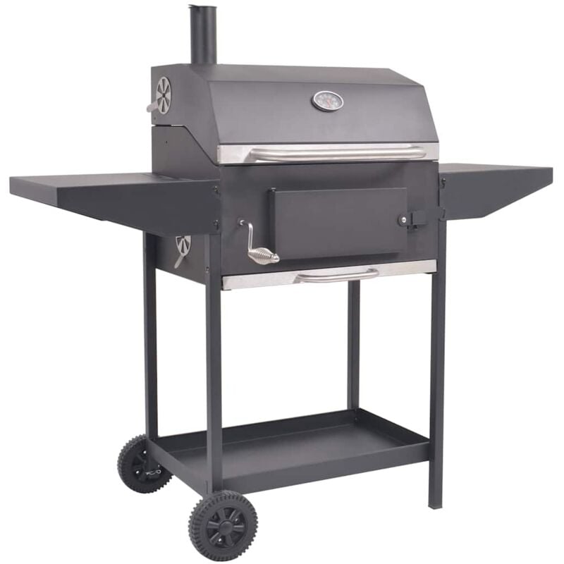 Bonnevie - bbq Charcoal Smoker with Bottom Shelf Black VSVS700162