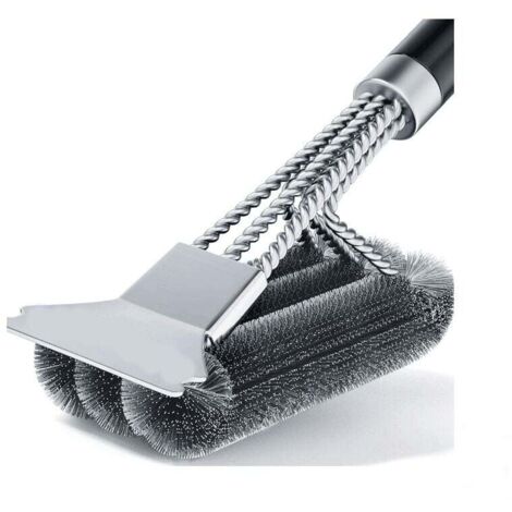 BBQ Cleaning Brush and Scraper - BBQ Wire Brush - 18" Stainless Steel Grill Cleaner - Safe BBQ Accessories and Tools MUMU