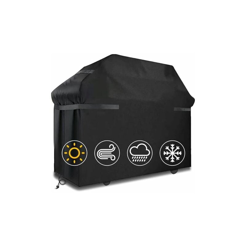 Bbq Covers Waterproof bbq Cover Windproof, Tearproof bbq Cover with Straps and Storage Bag (145x61x117cm)