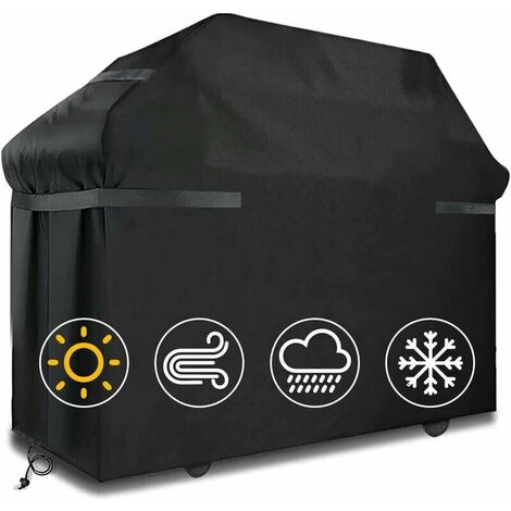 BBQ Covers Waterproof BBQ Cover Windproof, Tearproof BBQ Cover with Straps and Storage Bag (145x61x117cm)