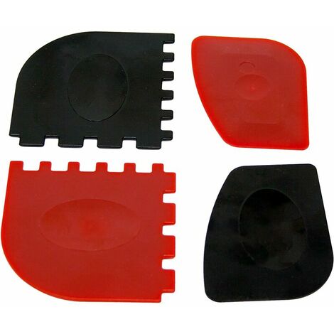 BBQ Grattoir de nettoyage pour fours hollandais, poêles, casseroles Nettoyant en fonte en plastique Accessoires de cuisine 88cm 4Pcs Rouge Noir，HANBING