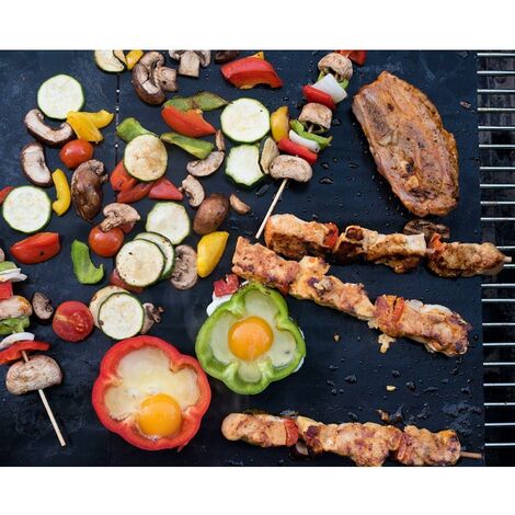 BBQ Gril Ensemble de 4 Non Stick Four en Téflon Tapis de BBQ Grill Ensemble de Tapis de 5 Non Collant Gril