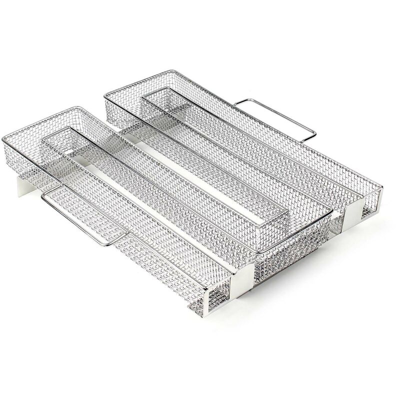 

Wiltec - BBQ Kaltraucherzeuger 22,5x22,5x5cm Kaltrauchgenerator aus Edelstahl Sparbrand zum Kalträuchern