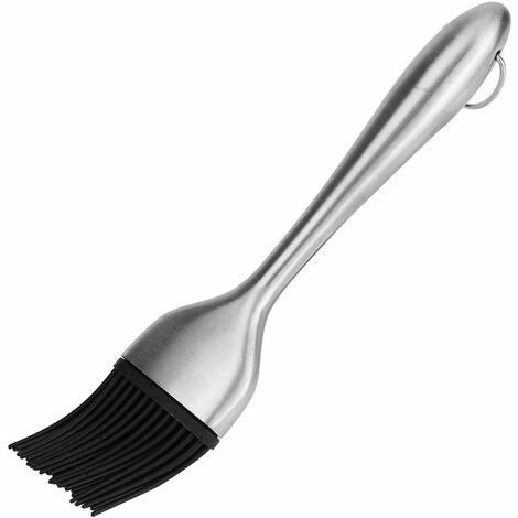 BBQ Oil Brush Heat Resistant Silicone Pastry Brush Roasting Tool with Stainless Steel Handle for Baking Baking, 20cm