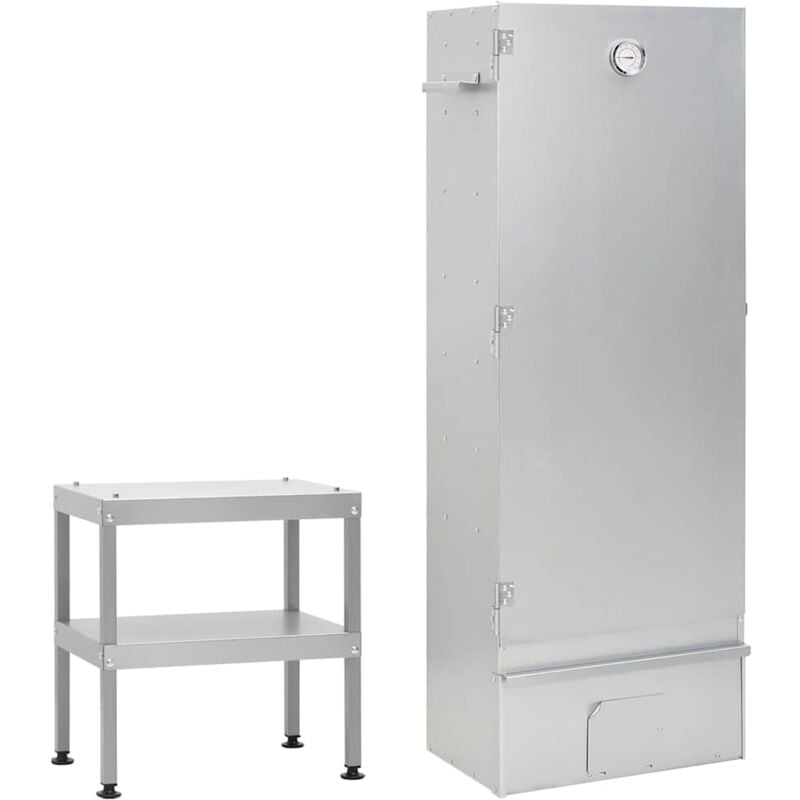 BBQ Oven Smoker with Table Galvanised Steel VSVS2195111