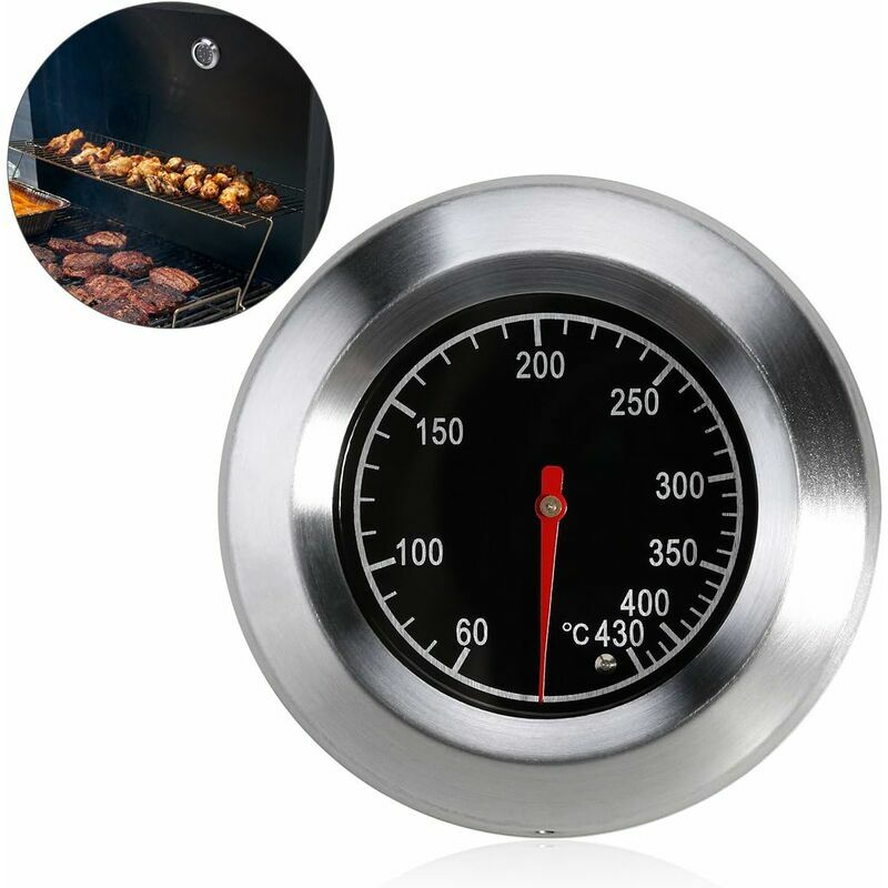 Bbq Thermometer for All Barbecues, Smoker, Smoker and Barbecue Trolley, Analogue, Accessories