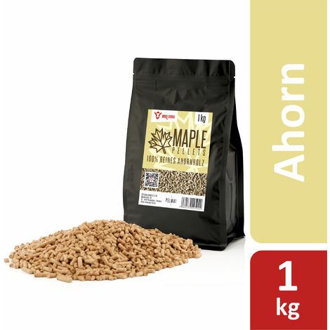 BBQ-Toro 1 kg Pellets de arce hechos 100% de madera de arce Pellets de arce
