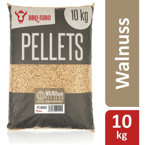 BBQ-Toro 10 kg Walnut Blend Pellets hechos 100% de madera Pellets de Nogal