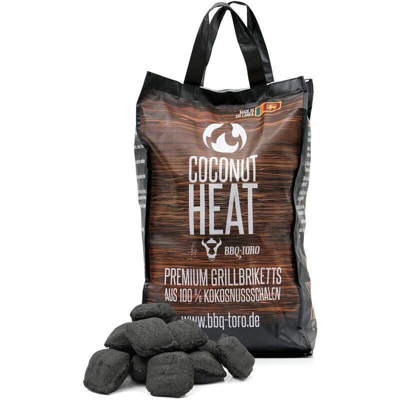 Briquettes de barbecue en 100 % noix de coco 10 kg - Bbq-toro