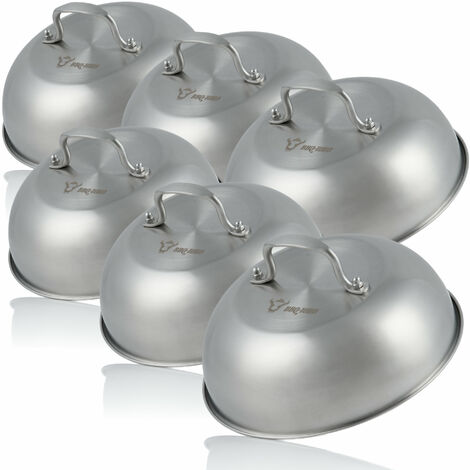 BBQ-Toro Campana calentadora de acero inoxidable (6 piezas) Ã˜ 23 cm Campana para servir, Glosche