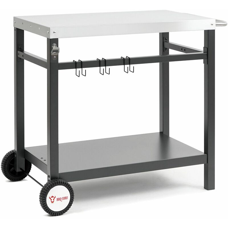 Bbq-toro - Chariot pour barbecue 85 x 50 x 81 cm Table d'appoint
