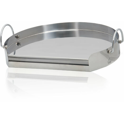 BBQ-Toro Edelstahl Grillplatte Ø 55 cm ideal für 57er Kugelgrill Plancha für Holzkohle Grill