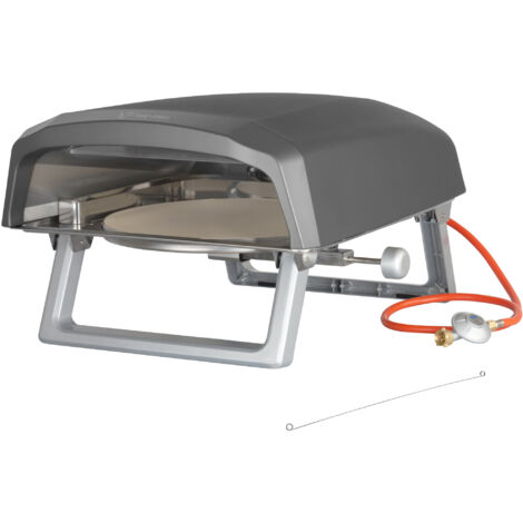 BBQ-Toro Gas Pizzaofen mit Drehteller, mobiler Pizza Ofen mit Drehfunktion, 8,5 kW, mit Pizzastein