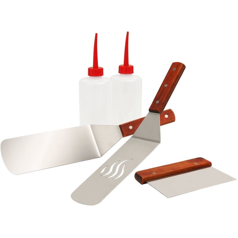 Bbq-toro - Set d'accessoires pour plancha en acier inoxydable (5 pièces) Ensemble de barbecue avec spatule, bouteilles à gicler Outils pour gril
