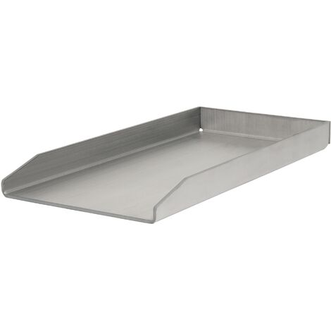 BBQ-Toro Piastra per grigliare in acciaio inox  26 x 44,5 cm  Plancha per griglia a carbonella e a gas