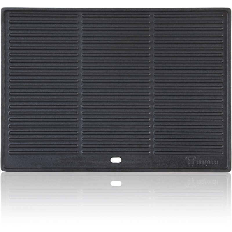 Bbq-toro - Plaque de cuisson en fonte 42,5 x 31,5 cm, plaque reversible cullotée, poêle pour grill, plancha pour barbecue