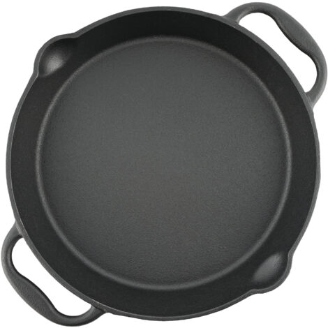 BBQ-Toro Poêle à griller en fonte  Ø 30 cm  Plat de service avec bec verseur
