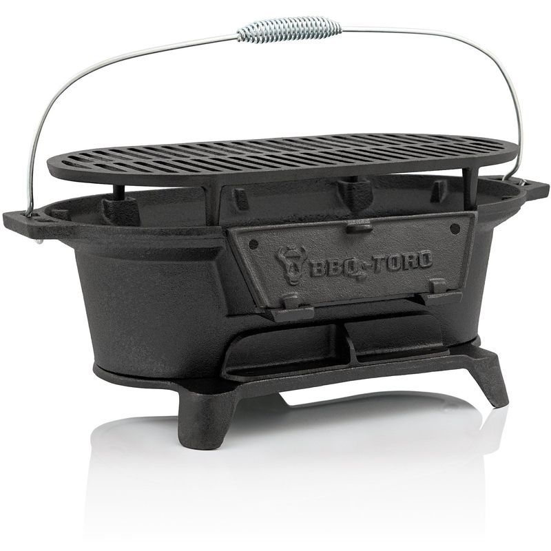 BBQ-Toro Barbecue en fonte avec grille de cuisson 50 x 25 x 23 cm Grill