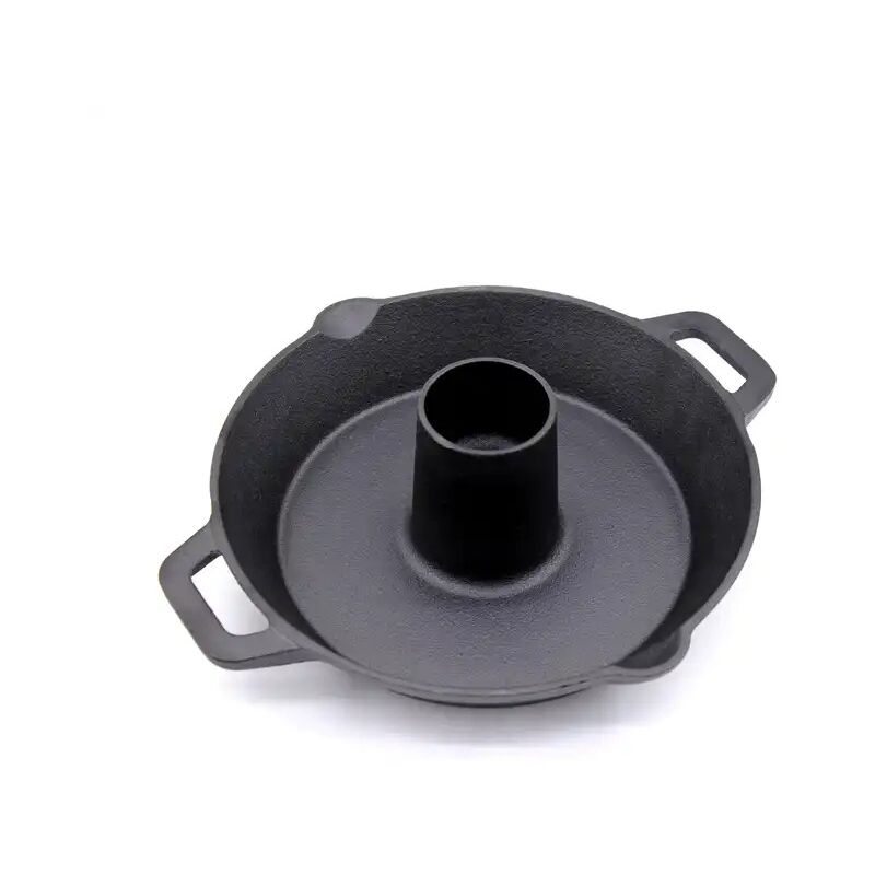 Bbq-toro - Rôtissoire à poulet en fonte ø 27 cm Déjà brûlé - preseasoned Rôtissoire à volaille pour le gril et le four