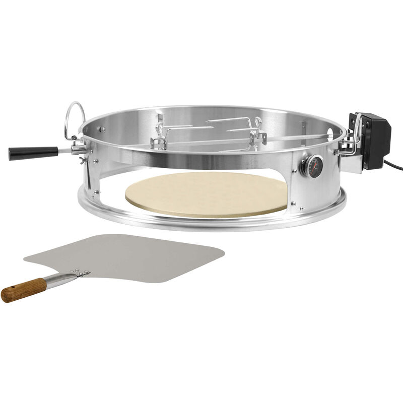 Set di anelli per pizza in acciaio inox con spiedo per griglia a bollitore ø 57 cm - Bbq-toro