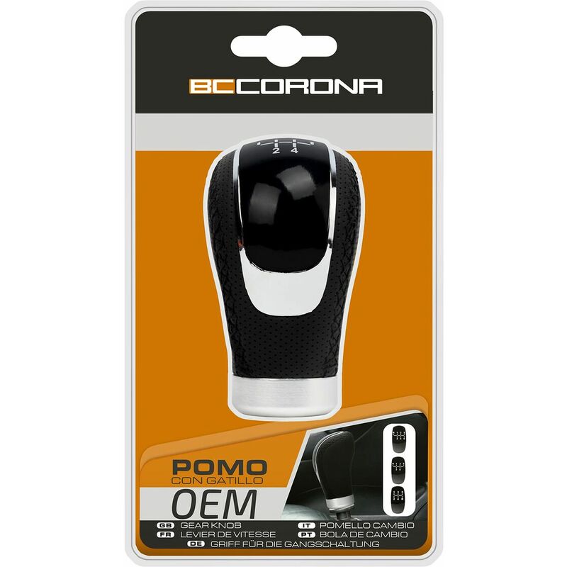 

BC Corona Pomo de la Palanca de Cambio BC Corona POM30152 Largo Negro Piel