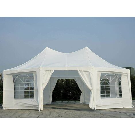 Bc-elec - 5300-0010 Gazebo di giardino, pergolato per ricevimento, padiglione da giardino ottagonale, 6,8 x 5 m versione LUXE, 45 persone
