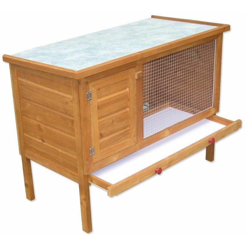 Bcelec 56631485 Gabbia per coniglio, conigliera in legno con porta e cassetto, 90 x 47 x 70cm Bcelec 56631485 Gabbia per coniglio, conigliera in legno con porta e cassetto, 90 x 47 x 70cm
